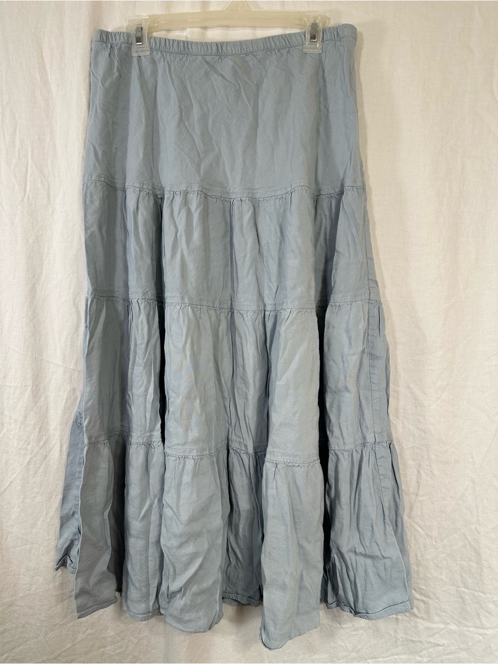 Lane Bryant Tiered Maxi Skirt Sz 14/16 Linen Blend